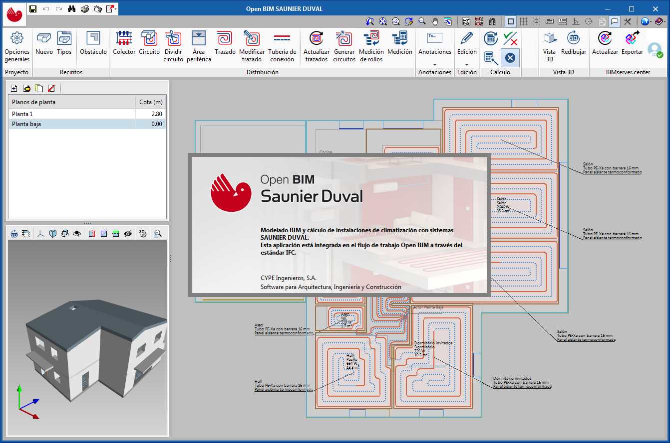 Open BIM SAUNIER DUVAL. Modelado BIM y cálculo de instalaciones de climatización con sistemas SAUNIER DUVAL
